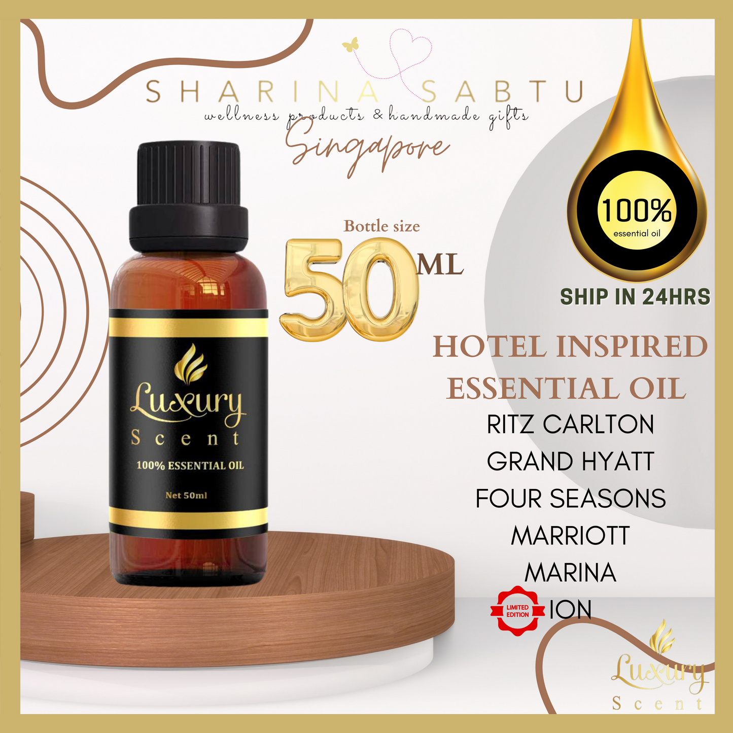 BUNDLE OF 2 X 50ML Hotel-Inspired Essential Oils