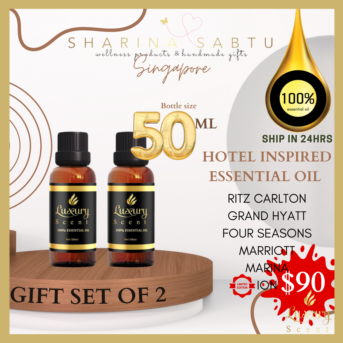 50ml MARRIOTT Hotel-Inspired Essential Oils
